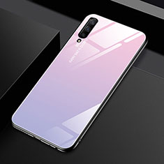 Silicone Frame Mirror Rainbow Gradient Case Cover for Huawei Honor 9X Pro Pink
