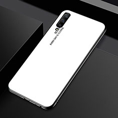 Silicone Frame Mirror Rainbow Gradient Case Cover for Huawei Honor 9X Pro White