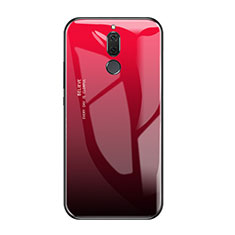 Silicone Frame Mirror Rainbow Gradient Case Cover for Huawei Mate 10 Lite Red