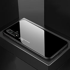 Silicone Frame Mirror Rainbow Gradient Case Cover for Huawei Nova 5 Black