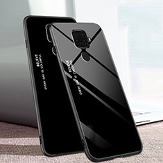 Silicone Frame Mirror Rainbow Gradient Case Cover for Huawei Nova 5i Pro Black