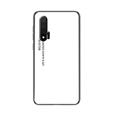 Silicone Frame Mirror Rainbow Gradient Case Cover for Huawei Nova 6 5G White