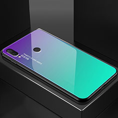 Silicone Frame Mirror Rainbow Gradient Case Cover for Huawei P20 Lite Green