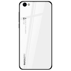 Silicone Frame Mirror Rainbow Gradient Case Cover for Oppo A3 White