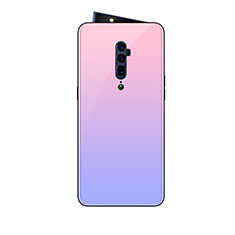Silicone Frame Mirror Rainbow Gradient Case Cover for Oppo Reno 10X Zoom Colorful