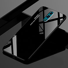 Silicone Frame Mirror Rainbow Gradient Case Cover for Realme X Black
