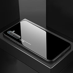 Silicone Frame Mirror Rainbow Gradient Case Cover for Realme X2 Black