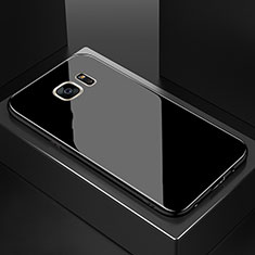 Silicone Frame Mirror Rainbow Gradient Case Cover for Samsung Galaxy S7 Edge G935F Black