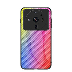 Silicone Frame Mirror Rainbow Gradient Case Cover for Xiaomi Mi 12 Ultra 5G Mixed