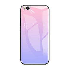 Silicone Frame Mirror Rainbow Gradient Case Cover for Xiaomi Mi 5S Pink