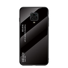 Silicone Frame Mirror Rainbow Gradient Case Cover for Xiaomi Poco M2 Pro Black