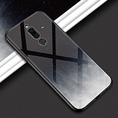 Silicone Frame Mirror Rainbow Gradient Case Cover for Xiaomi Redmi 8 Gray