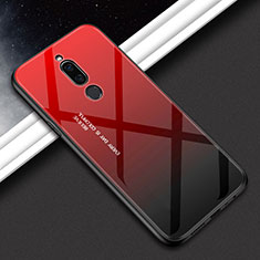 Silicone Frame Mirror Rainbow Gradient Case Cover for Xiaomi Redmi 8 Red