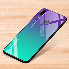 Silicone Frame Mirror Rainbow Gradient Case Cover for Xiaomi Redmi Note 7 Pro Green
