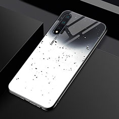 Silicone Frame Mirror Rainbow Gradient Case Cover H01 for Huawei Nova 6 5G Gray