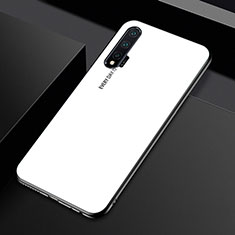 Silicone Frame Mirror Rainbow Gradient Case Cover H01 for Huawei Nova 6 White