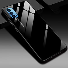 Silicone Frame Mirror Rainbow Gradient Case Cover H01 for Oppo Reno4 5G Black