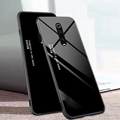 Silicone Frame Mirror Rainbow Gradient Case Cover H01 for Xiaomi Mi 9T Black