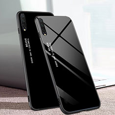 Silicone Frame Mirror Rainbow Gradient Case Cover H01 for Xiaomi Mi A3 Black