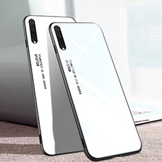 Silicone Frame Mirror Rainbow Gradient Case Cover H01 for Xiaomi Mi A3 White