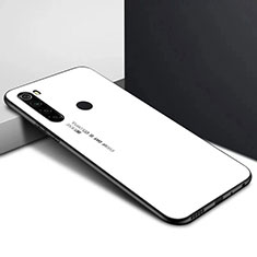 Silicone Frame Mirror Rainbow Gradient Case Cover H01 for Xiaomi Redmi Note 8T White