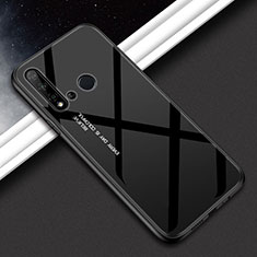 Silicone Frame Mirror Rainbow Gradient Case Cover H02 for Huawei Nova 5i Black