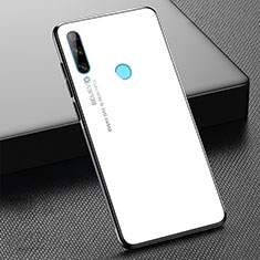 Silicone Frame Mirror Rainbow Gradient Case Cover H02 for Huawei P Smart+ Plus (2019) White