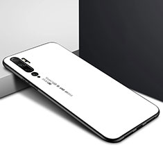 Silicone Frame Mirror Rainbow Gradient Case Cover H02 for Xiaomi Mi Note 10 White