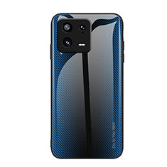 Silicone Frame Mirror Rainbow Gradient Case Cover JM1 for Xiaomi Mi 13 5G Blue