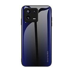 Silicone Frame Mirror Rainbow Gradient Case Cover JM1 for Xiaomi Mi 13 5G Navy Blue