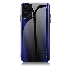 Silicone Frame Mirror Rainbow Gradient Case Cover JM1 for Xiaomi Poco F5 5G Navy Blue
