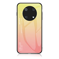 Silicone Frame Mirror Rainbow Gradient Case Cover LS1 for Huawei Nova Y90 Yellow