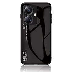Silicone Frame Mirror Rainbow Gradient Case Cover LS1 for Realme 10 Pro+ Plus 5G Black