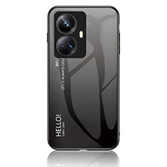 Silicone Frame Mirror Rainbow Gradient Case Cover LS1 for Realme 10 Pro+ Plus 5G Dark Gray