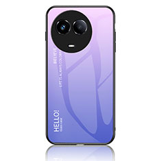 Silicone Frame Mirror Rainbow Gradient Case Cover LS1 for Realme 11 5G Clove Purple