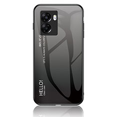 Silicone Frame Mirror Rainbow Gradient Case Cover LS1 for Realme Narzo 50 5G Dark Gray