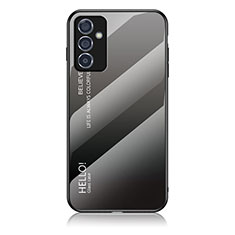 Silicone Frame Mirror Rainbow Gradient Case Cover LS1 for Samsung Galaxy A05s Dark Gray