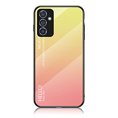 Silicone Frame Mirror Rainbow Gradient Case Cover LS1 for Samsung Galaxy A05s Yellow