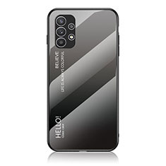 Silicone Frame Mirror Rainbow Gradient Case Cover LS1 for Samsung Galaxy A23 5G Dark Gray