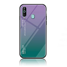 Silicone Frame Mirror Rainbow Gradient Case Cover LS1 for Samsung Galaxy A60 Mixed