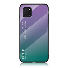 Silicone Frame Mirror Rainbow Gradient Case Cover LS1 for Samsung Galaxy M60s Mixed