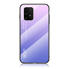 Silicone Frame Mirror Rainbow Gradient Case Cover LS1 for Samsung Galaxy M80S Clove Purple