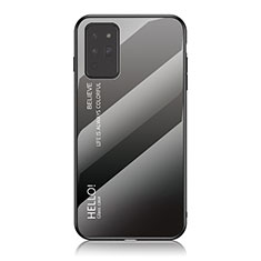Silicone Frame Mirror Rainbow Gradient Case Cover LS1 for Samsung Galaxy Note 20 5G Dark Gray