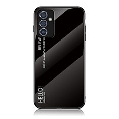 Silicone Frame Mirror Rainbow Gradient Case Cover LS1 for Samsung Galaxy Quantum2 5G Black