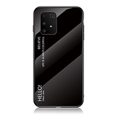Silicone Frame Mirror Rainbow Gradient Case Cover LS1 for Samsung Galaxy S10 Lite Black
