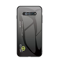 Silicone Frame Mirror Rainbow Gradient Case Cover LS1 for Xiaomi Black Shark 4S 5G Dark Gray