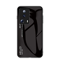 Silicone Frame Mirror Rainbow Gradient Case Cover LS1 for Xiaomi Mi 13 Lite 5G Black