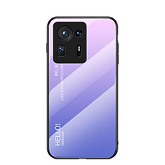 Silicone Frame Mirror Rainbow Gradient Case Cover LS1 for Xiaomi Mi Mix 4 5G Clove Purple