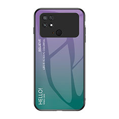 Silicone Frame Mirror Rainbow Gradient Case Cover LS1 for Xiaomi Poco C40 Mixed