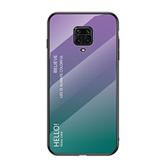 Silicone Frame Mirror Rainbow Gradient Case Cover LS1 for Xiaomi Poco M2 Pro Mixed